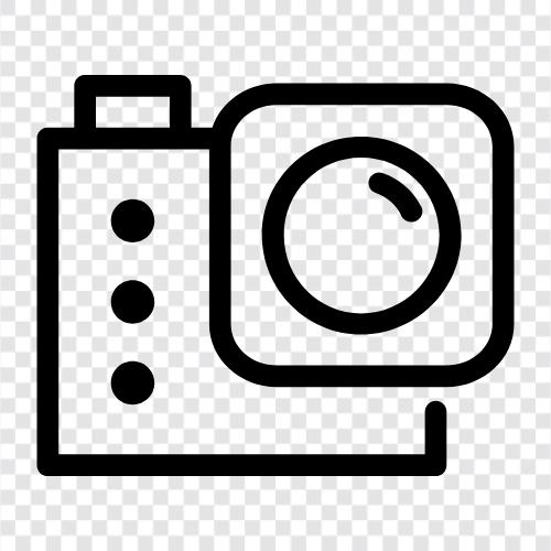 action camera, action cam videos, action camera reviews, action camera tips icon svg