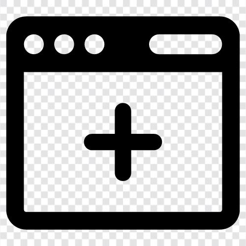 Browser hinzufügen, Browserfenster hinzufügen, Browser zum Computer hinzufügen symbol