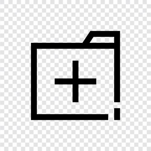 klasör ekle, klasör oluştur, Windows 10'da klasör ekle, Dizin Ekle ikon svg