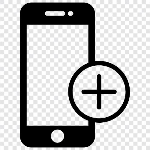 add mobile app, add mobile app development, Add mobile icon svg