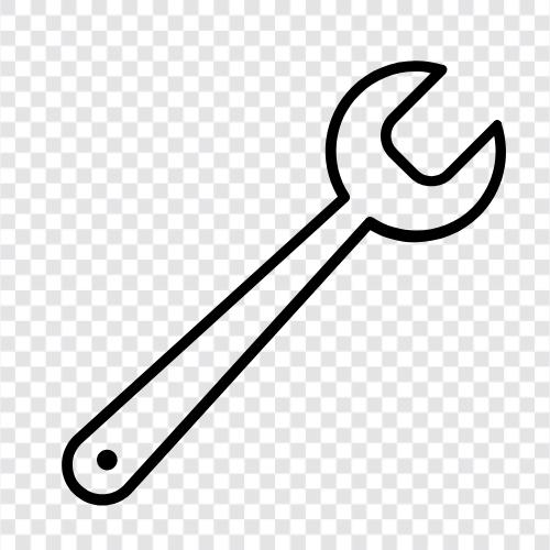 verstellbarer Schraubenschlüssel, Rohrschlüssel, Ratschenschlüssel, Drehmomentschlüssel symbol