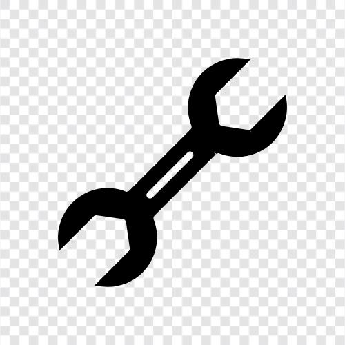 adjustable wrench, socket wrench, ratchet wrench, chisel wrench icon svg