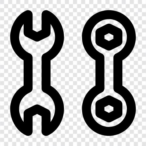 adjustable wrench, ratchet wrench, torque wrench, socket wrench icon svg