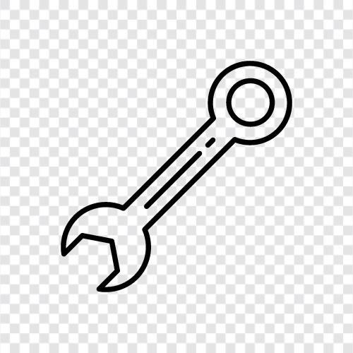 adjustable wrench, hex wrench, socket wrench, ratchet wrench icon svg