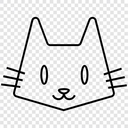 adorable cat face, cartoon cat face, beautiful cat face, funny cat face icon svg