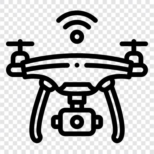 Antenne, Quadcopter, Drohnen, unbemanntes Luftfahrzeug symbol