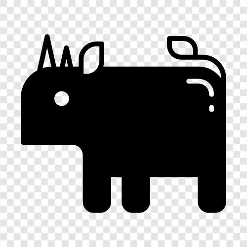 African, endangered, horns, massive icon svg