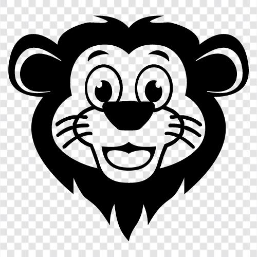 African lion, animal, big cat, endangered species icon svg