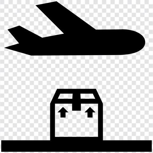 Luftfracht, Frachtverschiffung, Fracht Fluggesellschaft, Luftfracht Fluggesellschaft symbol