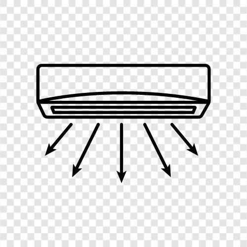 Klimaanlage, Gerät, Ventilator, Reparatur symbol