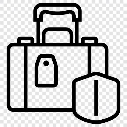 airline baggage insurance, travel insurance for baggage, baggage insurance for air travel, baggage travel insurance Значок svg