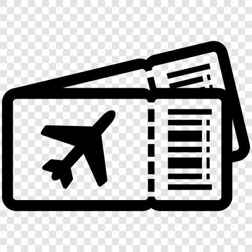 airline tickets, airfare, plane tickets, travel icon svg