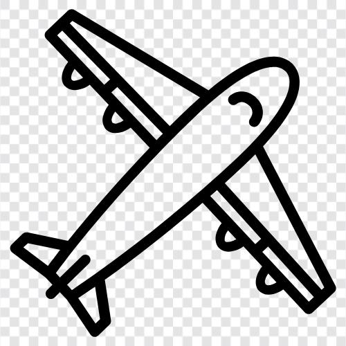 Flugzeug, Luftfahrt, Reisen, Transport symbol