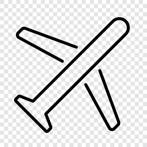 Flugzeug, fliegen, fliegende Maschine, Flugzeugteile symbol