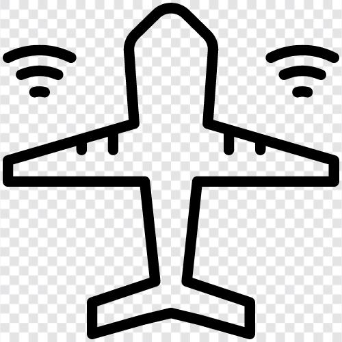 Flugzeug, fliegen, fliegende Maschine, Flugzeugteile symbol