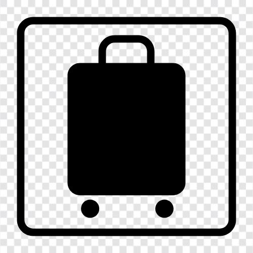Flughafen, Anspruch, Transport, Ankunft Gepäckanspruch symbol