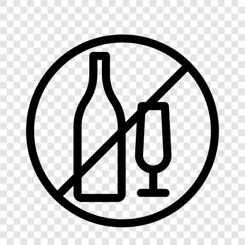 Alkoholverbot, Alkoholkonsum, Trinkverbot, Trinkgesetz symbol