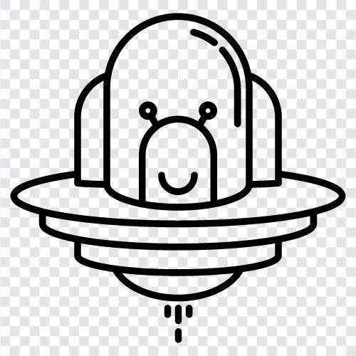 aliens, abduction, unidentified flying objects, ufology icon svg