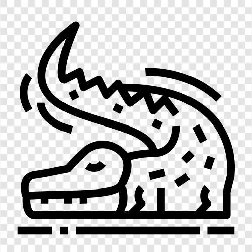 Alligator, yılan, amfibi, reptil ikon svg