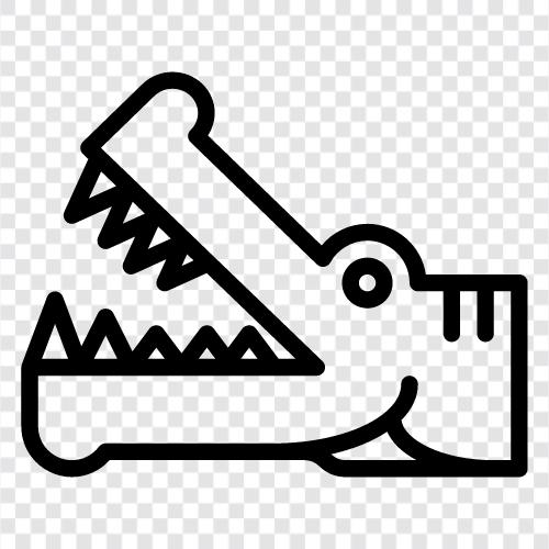 alligator, Nile, crocodile hunter, Nile alligator icon svg