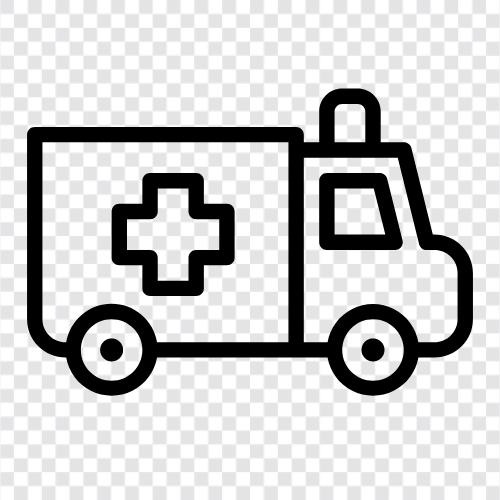 Krankenwagenbesatzung, medizinischer Notfall, Sanitäter, medizinischer Transport symbol