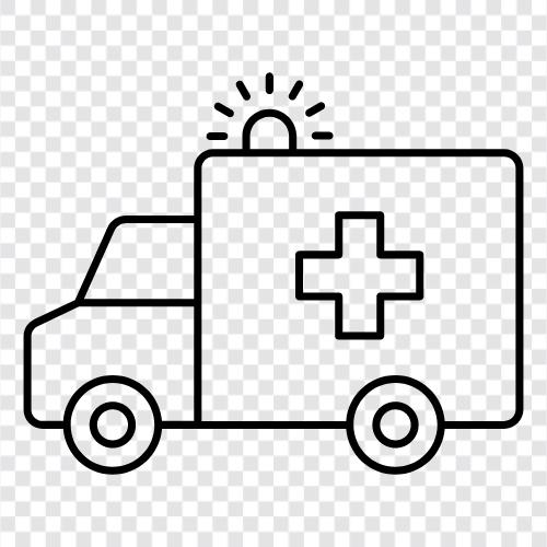 Krankenwagen, medizinischer Transport, medizinischer Notfalldienst, Sanitäter symbol