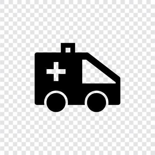 Rettungssanitäter, Krankenwagentransport, Krankenwagendienst, Krankenwagenbesatzung symbol