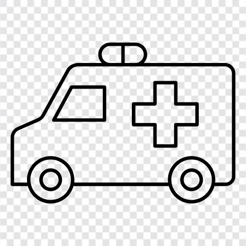 Rettungsdienst, Krankenwagenbesatzung, Notkrankenwagen, Sanitäter symbol