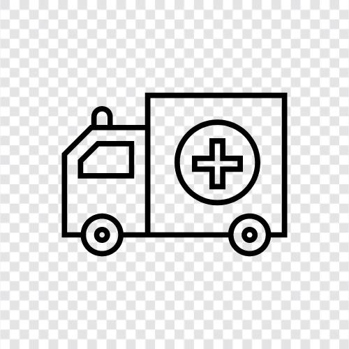 Krankenwagen, Notkrankenwagen, Rettungswagen symbol