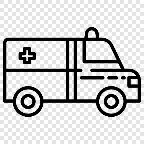 Ambulanz, Notarzt, Sanitäter, Krankenwagen symbol