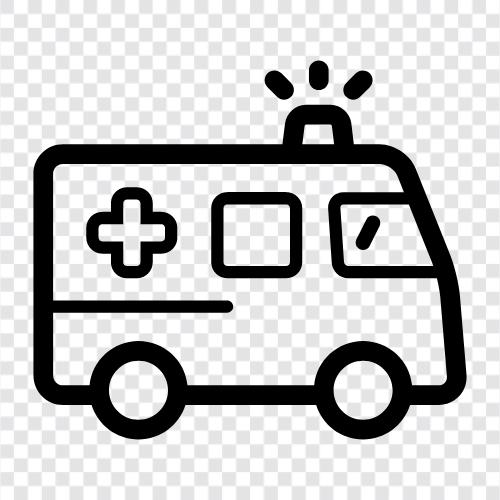 Ambulanz, Ambulanzpersonal, Sanitäter, Krankenwagentransport symbol