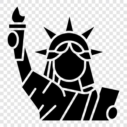 American, Liberty, Statue, National ikon svg