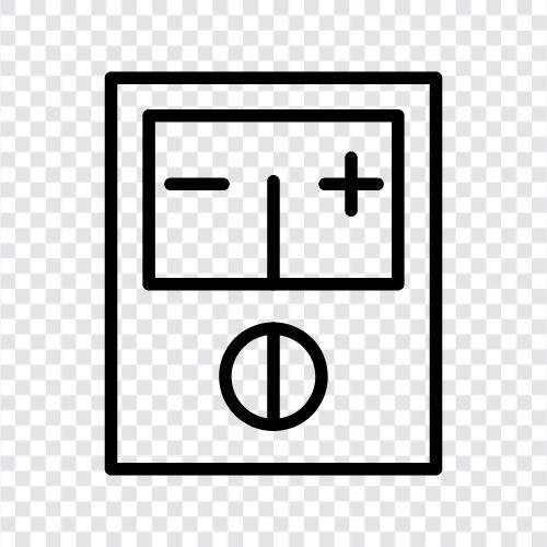 ammeter, ohmmeter, wattmeter, Voltmeter icon svg