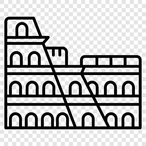 amphitheater, Rome, ancient, history icon svg