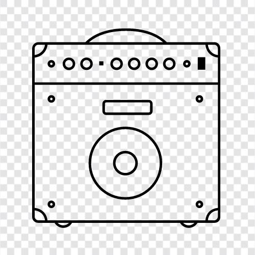 amplifier, guitar, sound, distortion icon svg