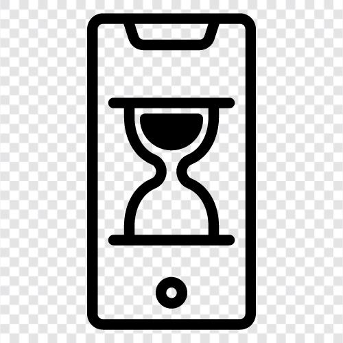 андроидное часовое стекло, iPhone часовое стекло, iPhone телефон, SmartPhone часовое стекло Значок svg