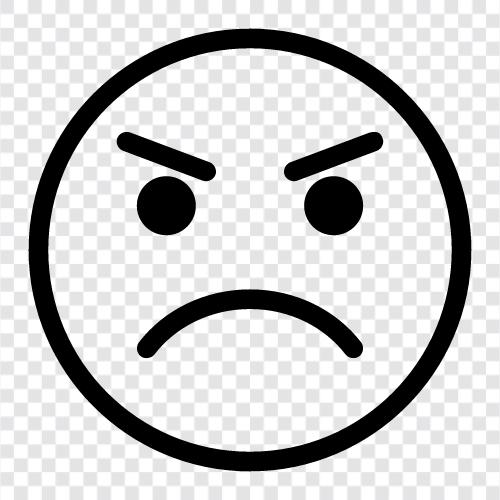 angry, frowning, scowling, facial expression icon svg