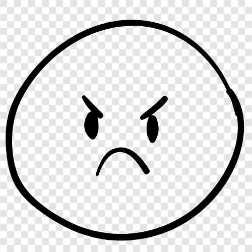 angry, frown, scowl, angry face emoticons icon svg