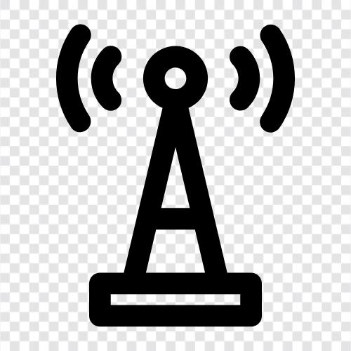 antennas, wireless, signal, reception icon svg