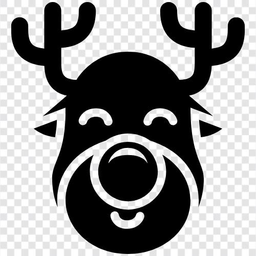 antlers, Christmas, Rudolph, Yule icon svg