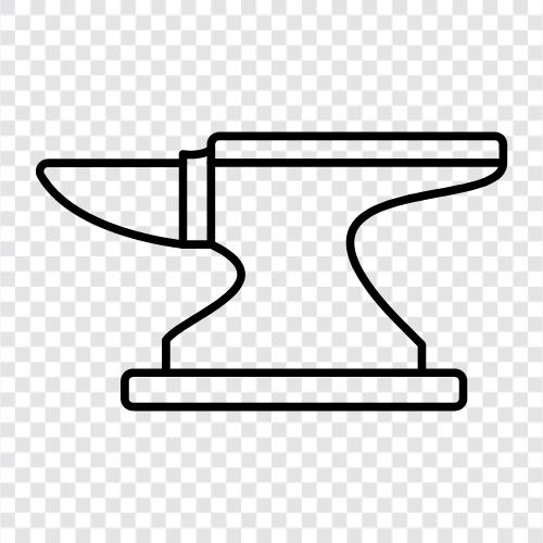 anvils, forge, blacksmith, hammer icon svg