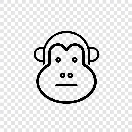 maymun, simian, primate, gibbon ikon svg