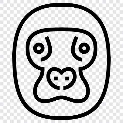 ape, primates, animal, forest icon svg