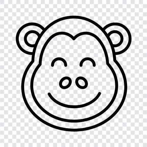 maymun, simian, primate, gibbon ikon svg