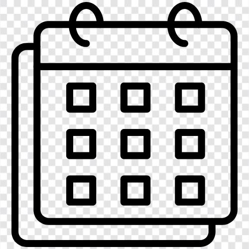 Termine, Tagebuch, Zeitplan, Aufgabenliste symbol