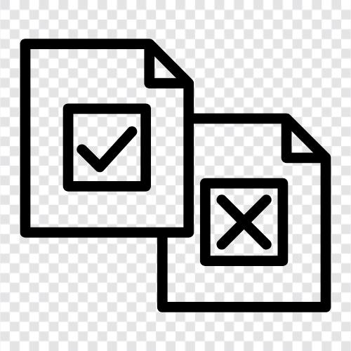 утверждение и отклонение, принятие и отклонение, принятие и отказ в письме Значок svg
