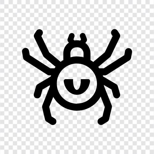 arachnid, gruselig, gefährlich, kriechen symbol