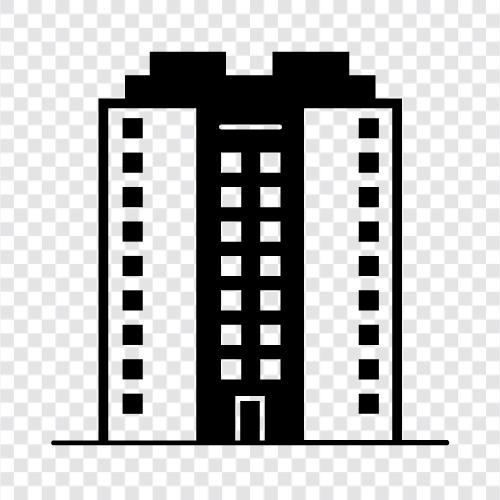 Architektur, Wolkenkratzer, Hochhäuser, Gebäude symbol