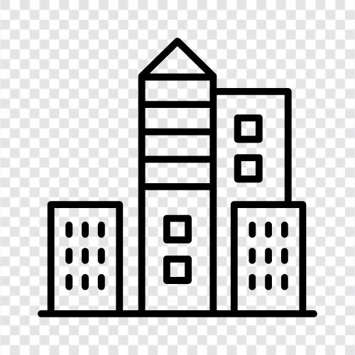 architecture, construction, residential, commercial icon svg