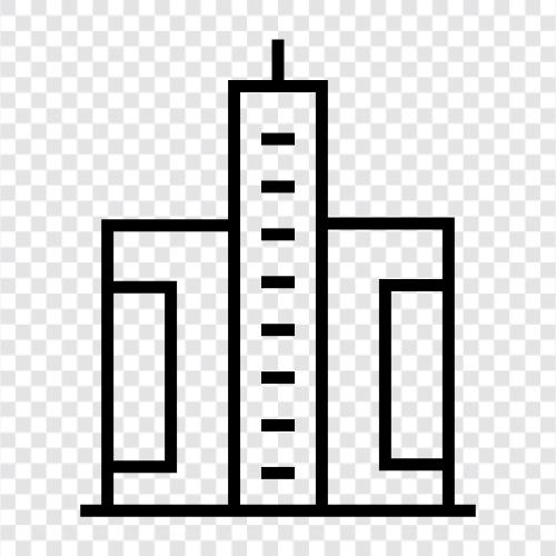 architecture, skyscraper, construction, engineering icon svg